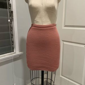 American Apparel Mauve / Pink Knit Midi Skirt XS
